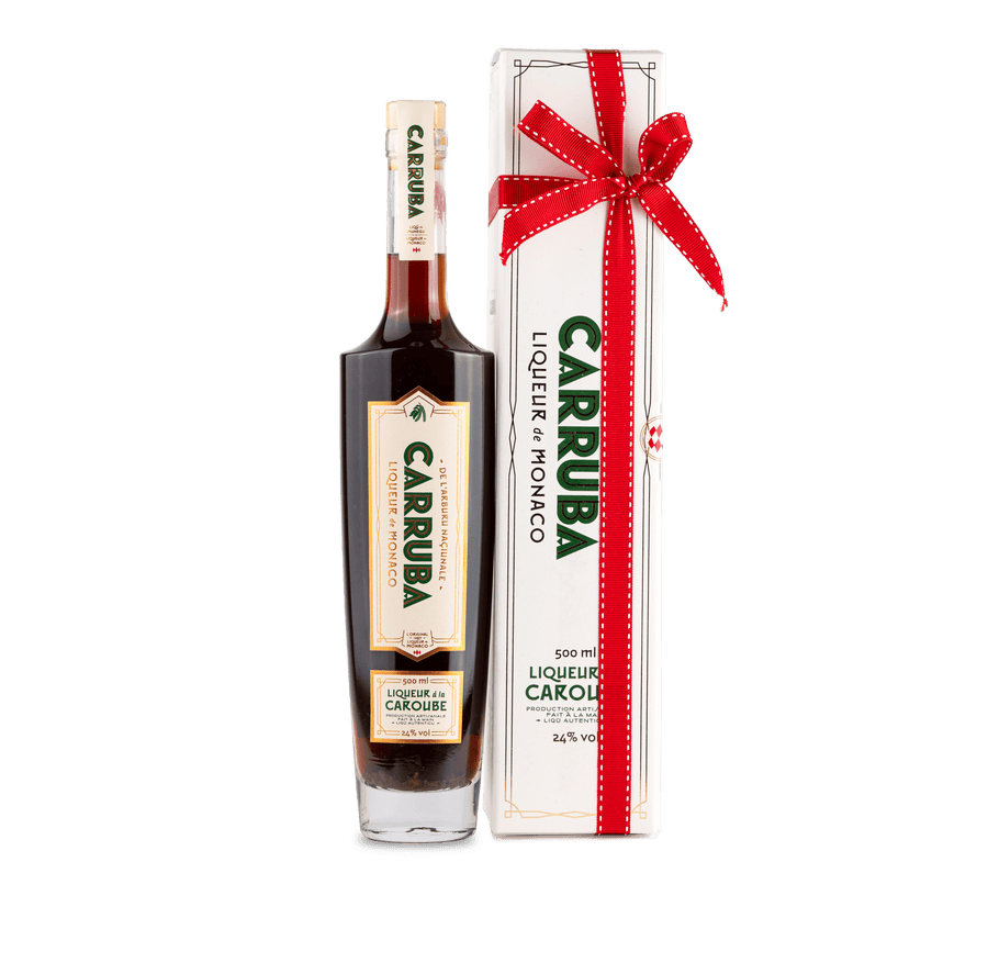 Liqueur Carruba in a gift box